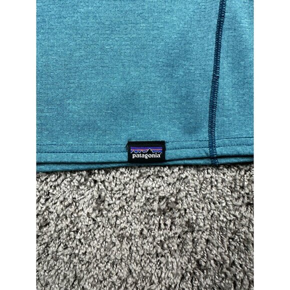 Patagonia Capilene Midweight 1/4 Zip Baselayer Men’s Large Blue Polartec - Picture 2 of 11